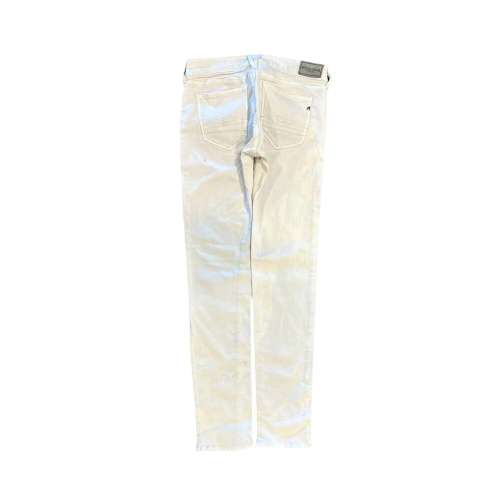 Replay 00s Indie Sleaze Zipper Pocket Skinny Denim Jeans White 4 - Picture 2 of 9